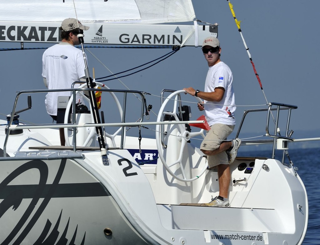 Phil Robertson on Qualifying Day 1 - Match Race Germany 2011 © Chris Davies/AWMRT